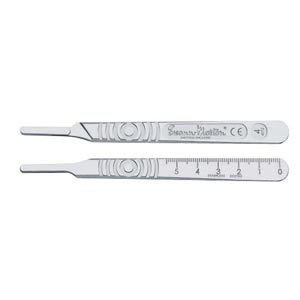 Porta-agulha graduado Swann-Morton n. 4 para lâminas de 20 a 24