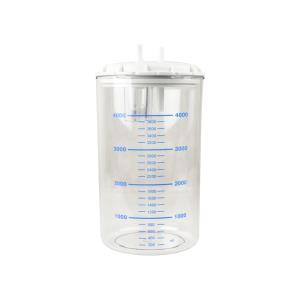 4l garrafa com tampa para aspiradores - autoclave - plástico