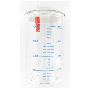 Bocal de 4 L autoclavable avec couvercle