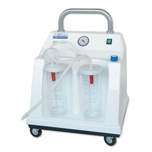 Aspiratore Tobi Hospital con 2 vasi da 4 litri - 90 lit/min