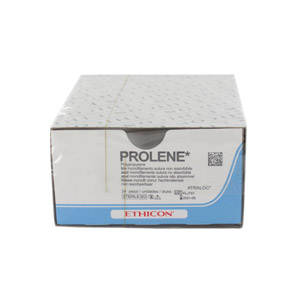 Sutures non résorbables Ethicon Prolene en polypropylène, aiguille 3/8 de 19 mm USP 3/0 - bleu