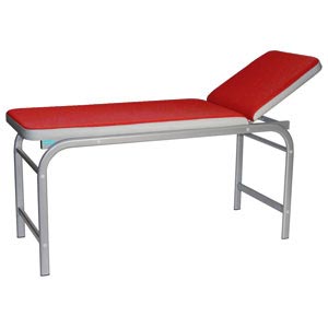 Lettino da visita in acciaio King Plus - rosso
