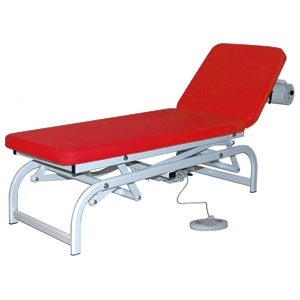 Divan d’examen King en acier hauteur réglable - rouge