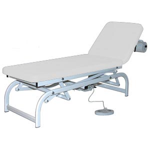 Lettino King in acciaio altezza variabile - bianco