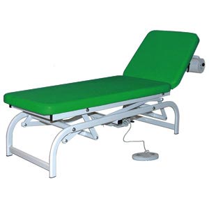 Lettino King in acciaio altezza variabile - verde