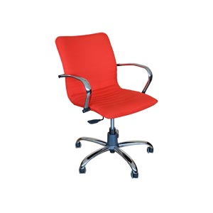 Elite con schienale basso - in tessuto - rosso