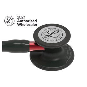 black with black and red finish