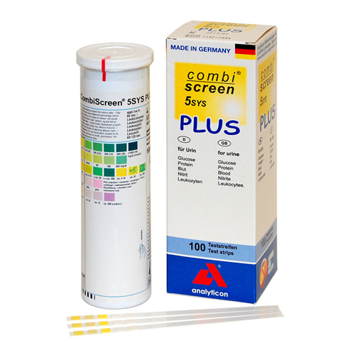 Tiras de urina 5 parâmetros Combi Screen SYS Plus