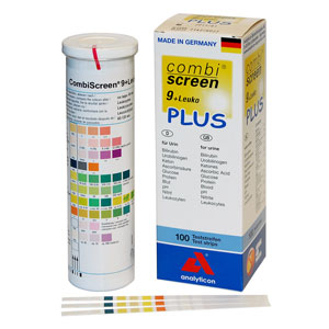 Strisce urine 9, 1 parametri Combi Screen 9, Leuko Plus