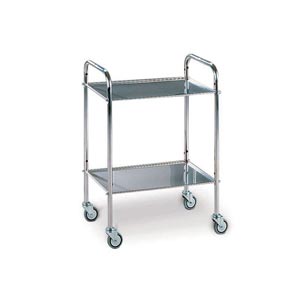 Stainless steel Lancart kart with 2 shelve - medium