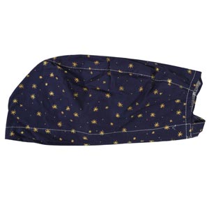 Gorro quirúrgico fantasía azul noche con estrellas - talla M