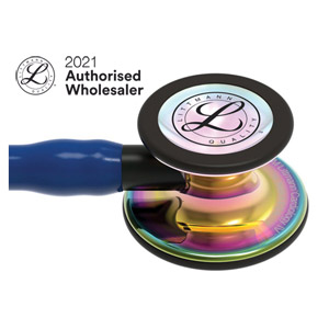 navy blue bright rainbow finish