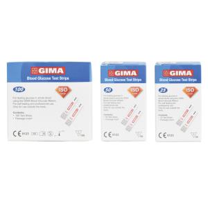 Bandelettes glucose pour Glucomètre GIMA - 25 bandelettes