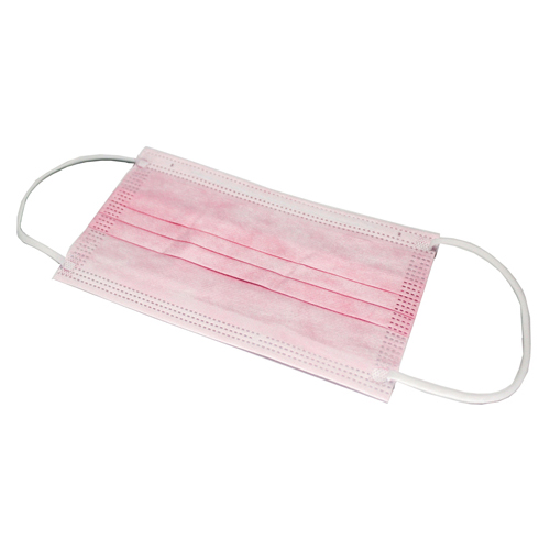 Mascherina 3 veli filtro 98% con elastici per adulti tipo IIR - rosa
