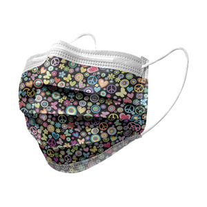 3 veli filtro 98% con elastici per adulti tipo IIR flowpack fantasia