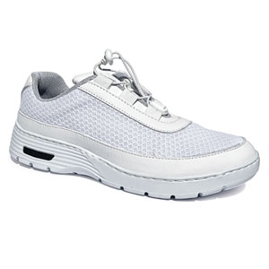 Scarpe professionali HF100 con stringhe elastiche - bianche