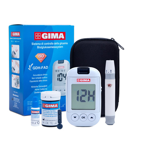 Kit glucometro GIMA mg/dL - versione Bluetooth