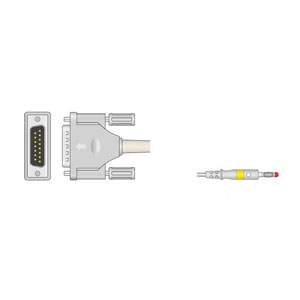 ECG de 10 latiguillos - con conector de 4 mm compatible con varias marcas