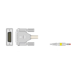 Cabo de ECG com 10 terminais Conexão de plugue de 4 mm Bionet, compatibilidade com Spengler