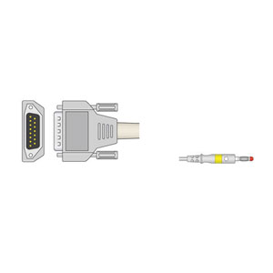 Cavo ECG a 10 terminazioni attacco spina 4 mm compatibilità Biocare, Edan, Nihon