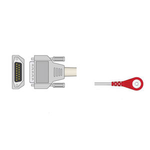 Câble ECG 10 dérivations à fiche snap compatible avec Biocare, Edan, Nihon