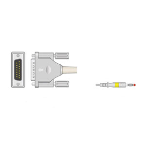 Cable ECG de 10 terminaciones conector de 4 mm compatibilidad Camina, Colson, ST
