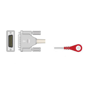 Câble ECG 10 dérivations à fiche snap compatible avec Camina, Colson, ST - 3,5 m