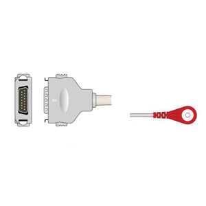 Câble ECG 10 dérivations à fiche snap compatible avec Fukuda Denshi