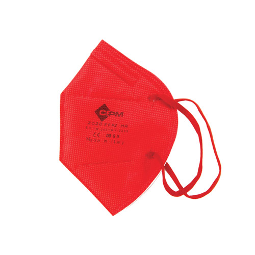 Mascherina FFP2 NR a 5 strati Comfymask Large con elastici auricolari - rossa