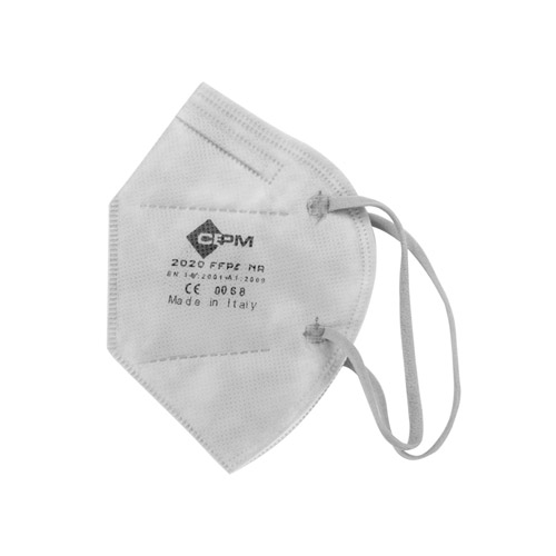 Mascherina FFP2 NR a 5 strati Comfymask Large con elastici auricolari - grigio chiaro