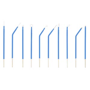 Conjunto 10 elétrodos autoclaváveis - para bisturis elétricos - comprimento 10 cm