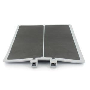 Placca gomma bipartitica 20 × 15 senza cavo per elettrobisturi