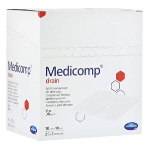 Medicomp Drain Compresse TNT sterili per fissaggio cannule e cateteri