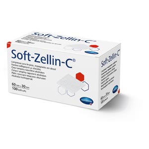 Soft-Zellin-C Toalhetes de limpeza com álcool