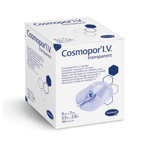 Medicazione sterile per il fissaggio cannula Cosmopor I.V. Transparent - 9 x 7 cm