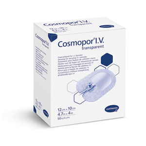 Medicazione sterile per il fissaggio cannula Cosmopor I.V. Transparent - 12 × 10 cm