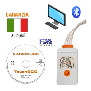 Cardioline TouchECG HD+ - électrocardiographe avec logiciel et coque de protection - Windows