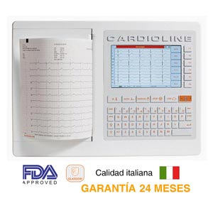 Cardioline ECG200+ - 12 derivaciones y 12 canales con interpretación Glasgow