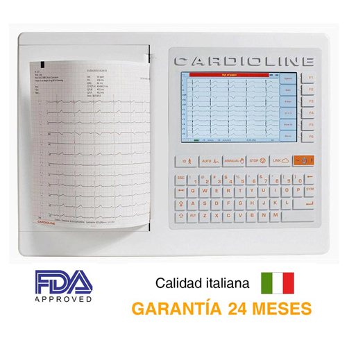 Electrocardiógrafo Cardioline ECG200+ - 12 derivaciones y 12 canales de impresión