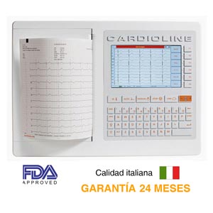 Electrocardiógrafo Cardioline ECG200+ - 12 derivaciones y 12 canales de impresión