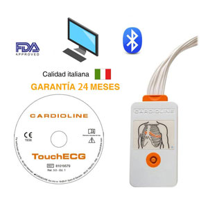 Cardioline TouchECG HD+ con software - en español - Garantía de 2 años