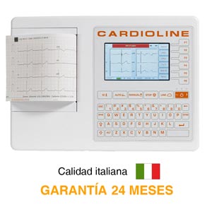 Electrocardiógrafo Cardioline ECG100S - 12 derivaciones y 3/6 canales de impresión
