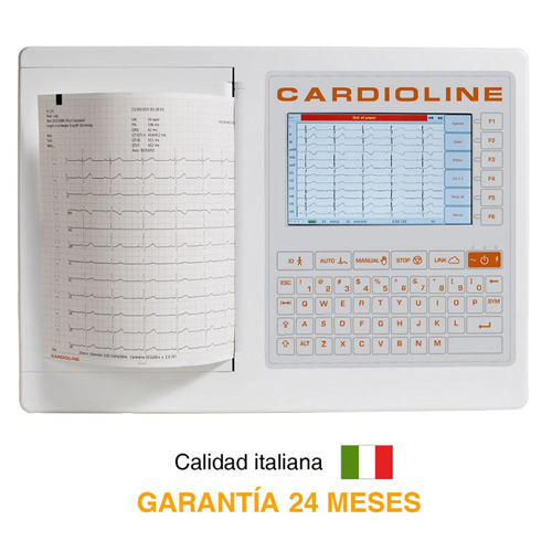 Elecrocardiógrafo Cardioline ECG200S - 12 derivaciones y 12 canales de impresión
