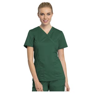 Tunique femme Cherokee Revolution Tech vert forêt avec encolure en V croisée – XL