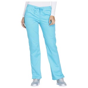 Pantaloni donna Cherokee Core Stretch turchesi con tasche diagonali applicate - XL