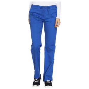 Pantalon femme Cherokee Core Stretch bleu ciel avec poches diagonales - L