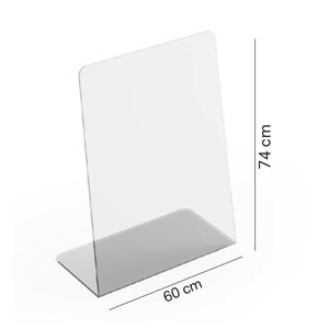 Mampara de protección de metacrilato DV300 FP - 60 × 30 × 74 cm