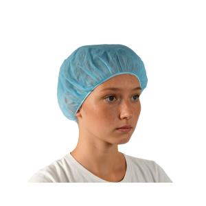 Cuffia in TNT monouso con elastico - azzurra