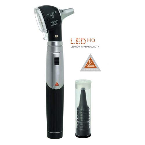 Otoscopio Heine Mini 3000® F.O. LED - 2,5V con mango a pilas - negro