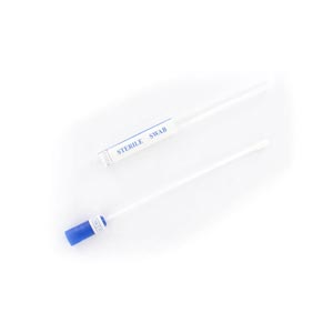 Zaragatoa de algodão em plástico estéril - Ø 0,5 cm × 15 cm